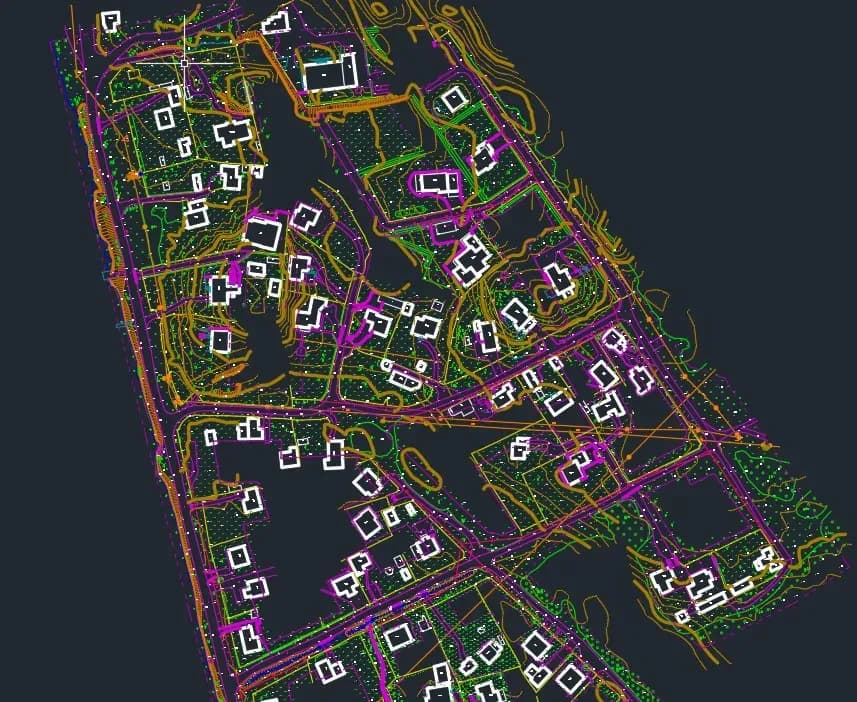 Topographic drawing at a scale of 1:500 - 1 of 5