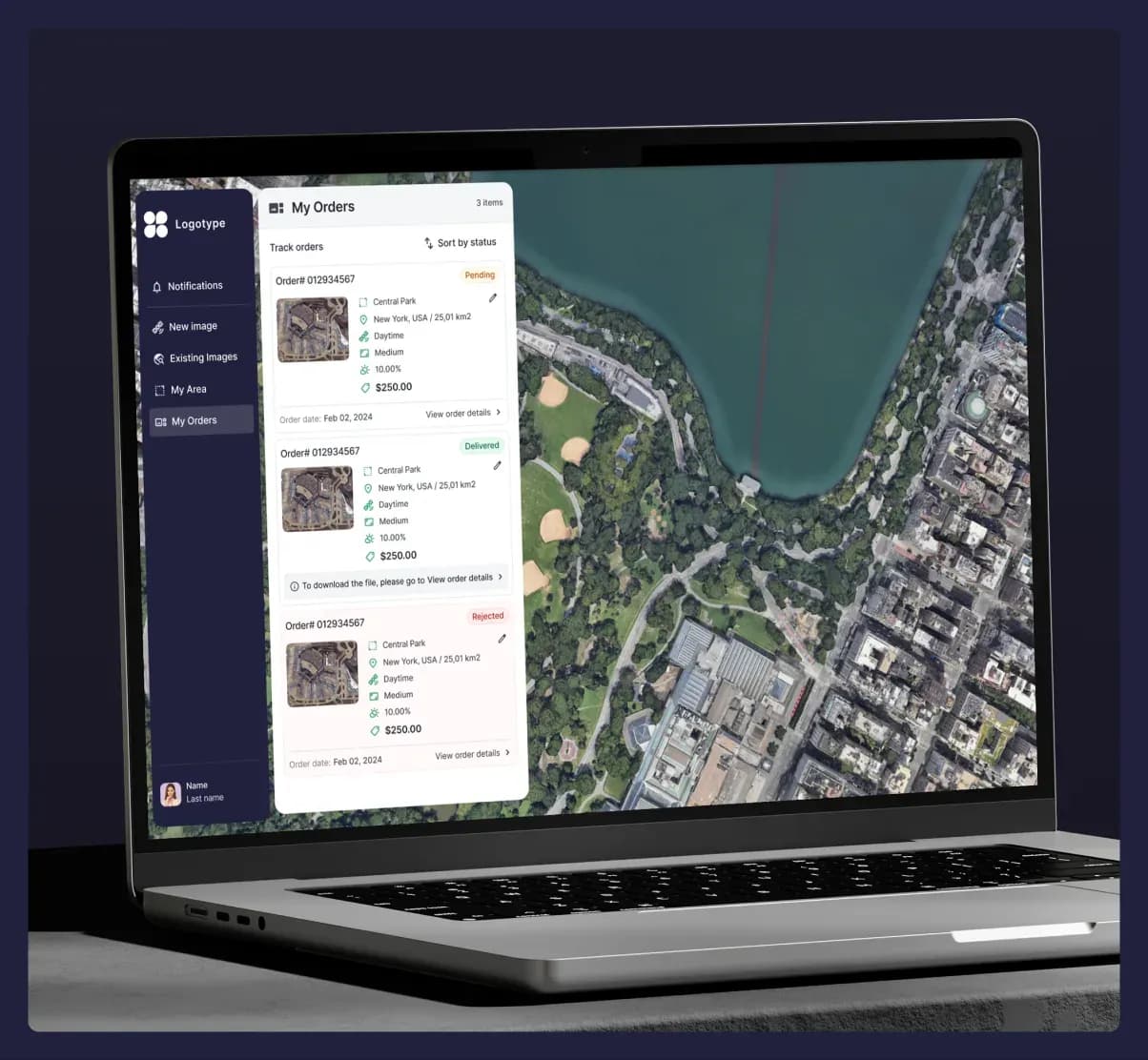 Development of a Satellite Images Sales Platform - 4 of 5